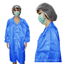 Unisex High Conductive Various Size ESD Anti-static Fabric Long Sleeve Smock for Lab